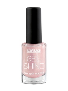 Фотография LuxVisage Лак для ногтей • Gel Shine • Тон 105 • Светлый Розовый с золотистым шиммером • 9г • арт.К227