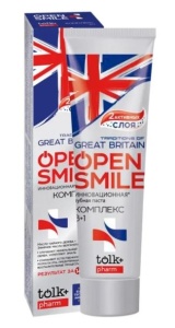 Фотография ПКК Весна Зубная паста • Профилактическая • Traditions Of Great Britain • Open Smile • 100г • Арт.8117