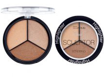 Фотография Charme Палетка хайлайтеров 3 в 1 CH/HH-13 • Сияние загара