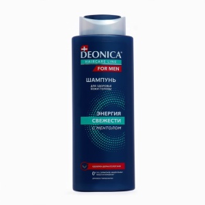 DEONICA For Men Шампунь для волос ЭНЕРГИЯ СВЕЖЕСТИ, 380мл