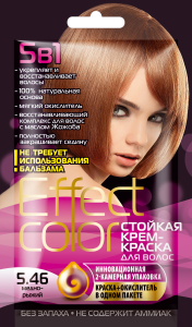 ФИТОКОСМЕТИК КРЕМ-КРАСКА для волос EFFECT COLOR тон МЕДНО-РЫЖИЙ 50мл (саше) Арт.4922