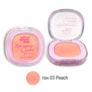 Фотография  БЕЛИТА Beauty Skin Хайлайтер-Crystal для лица, тон 03 peach, 3,7 г