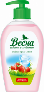 ПКК Весна Жидкое Мыло • 280мл • Земляника со сливками Фотография ПКК Весна Жидкое Мыло • 280мл • Земляника со сливками