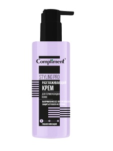 Фотография  Compliment STYLING PRO Крем для термоукладки волос РАЗГЛАЖИВАЮЩИЙ Гибкая фиксация, 150 мл арт.918664 