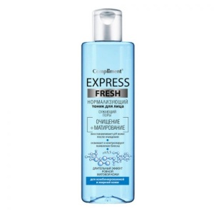 Compliment Express Fresh нормализующий тоник для лица сужающий поры 250мл/20шт, арт. 875016