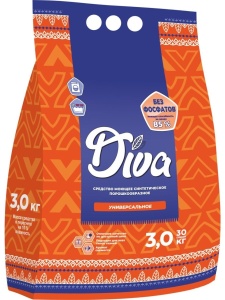 Фотография Бархим DIVA • Порошок стиральный •  Универсальный • 3кг