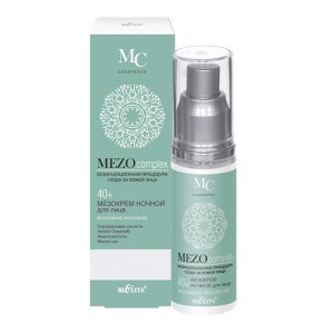 Фотография Белита MEZOcomplex • Мезокрем ночной для лица 40+ Интенсивное омоложение 50мл