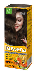 ROWENA Стойкая Крем-Краска для волос тон 6.0  Тёмно-Русый