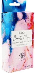Фотография  SELfieLAB BEAUTY MAGIC Подарочный Набор для лица «Hyaluronic acid+Niacinamide, 4ед.(Маска для лица+Патчи для глаз с ГИАЛУРОНОВОЙ КИСЛОТОЙ/Маска для лица+Патчи для глаз с НИАЦИНАМИДОМ)