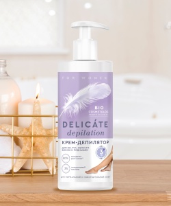 Фотография  ФИТОКОСМЕТИК "BioCosmetolog Professional" Крем-Депилятор DELICATE DEPILATION, 200мл Арт.1461 