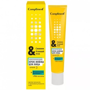 Сompliment СИЯНИЕ И РОВНЫЙ ТОН Крем-флюид обновляющий НОЧНОЙ  для лица, 50мл,  арт.916691