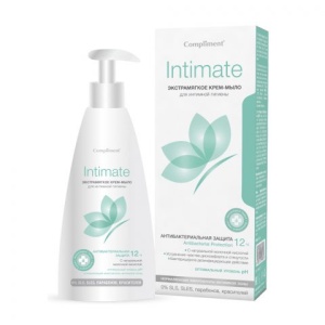 Фотография Compliment INTIMATE Экстрамягкое Крем-мыло для интимной гигиены 250мл • арт.799280