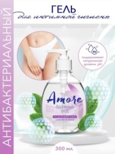 Фотография Romax Гель для интимной гигиены • Amore • Бережный Уход • 300гр