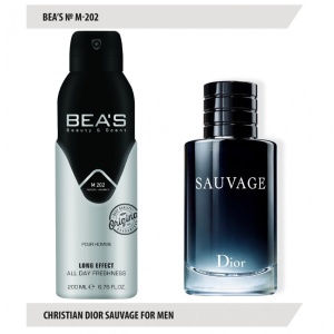 Фотография Beas Парфюмированный дезодорант • M202 •  Для мужчин • Dior Sauvage • For Man • 200мл