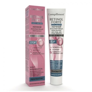 Фотография Compliment RETINOL FORTE Ночной мультиактивный Крем-баланс для лица, шеи и зоны декольте 50мл • арт.875153