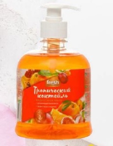 Фотография ЭФКО Косметик Крем-мыло жидкое • FRESH ТРОПИЧЕСКИЙ КОКТЕЙЛЬ • 500мл • арт.80585