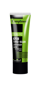 Фотография Compliment STYLING PRO Крем для волос ТУРБО-ОБЪЕМ Средняя фиксация 75мл • арт. 644475