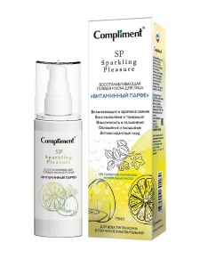 Фотография Compliment Sparkling Pleasure Восстанавливающая гелевая маска для лица «Витаминный парфе», 75мл • арт.641184