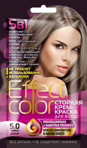 Фотография Фитокосметик Крем-краска для волос • Effect Color • тон Тёмно-Русый 50мл (саше)  • арт.4916