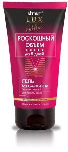 LUX VOLUME ВИТЭКС Гель быстросохнущий Mega-Объем до 5 дней Ссильн фикс, д/укл волос 150мл/20шт РОСКО