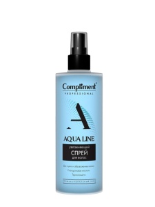 Фотография Compliment PROFESSIONAL AQUA LINE Спрей для волос УВЛАЖНЯЮЩИЙ, 250мл • арт.913683