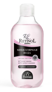 Фотография  FLORESAN Retinol Мицелярная вода для снятия макияжа с ретинолом 300мл.  арт.Ф-341