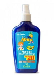 Флоресан Africa kids МОЛОЧКО для защиты от солнца SPF 20, 200мл/15шт, арт.Ф-407