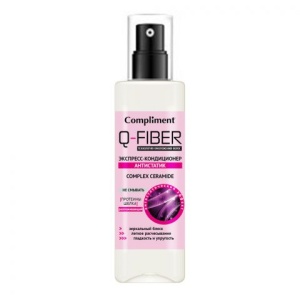 Фотография Compliment Q-FIBER Экспресс-кондиционер Антистатик CERAMIDE COMPLEX 200мл • арт.875221