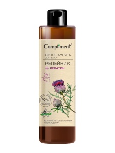 Фотография Compliment Фитошампунь РЕПЕЙНИК + КЕРАТИН, 400мл • арт.910873