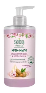 Свобода косметика Крем-Мыло Жидкое Svoboda Natural • Сладкий Миндаль и Цветы Вишни • • 430мл • арт.1072780 Фотография Свобода косметика Крем-Мыло Жидкое Svoboda Natural • Сладкий Миндаль и Цветы Вишни • • 430мл • арт.1072780