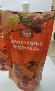 Фотография ЭФКО Косметик Крем-мыло жидкое • FRESH (запаска) ТРОПИЧЕСКИЙ КОКТЕЙЛЬ • 450мл • арт.80731