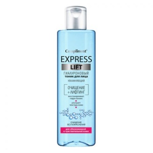 Фотография Compliment Express Lift гиалуроновый тоник для лица увлажняющий 250мл • арт. 875009