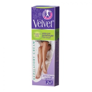 Velvet Крем для депиляции 2 в1 смягчающий, с экстрактом полевых цветов, 100 мл/16шт, арт.851875