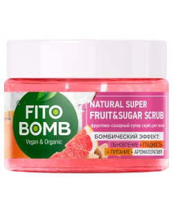 Фотография Фитокосметик Fito Bomb • Фруктово-Сахарный СКРАБ для тела • 250 мл • арт.7232