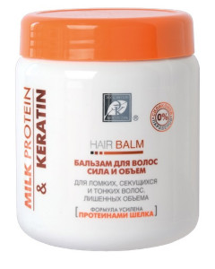 Фотография Эксклюзив-косметик MILK PROTEIN & KERATIN • Бальзам • Для волос • СИЛА И ОБЪЕМ • 500гр