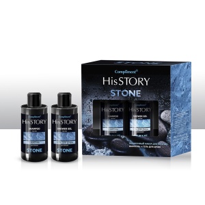 Фотография Compliment Подарочный набор №1431 • His Story Stone • Шампунь для волос 320мл +Гель для душа 320мл • арт.876808