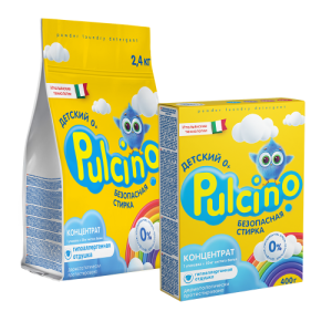 Фотография СОНЦА PULCINO • Стиральный порошок автомат •  400г • для детского белья 0+