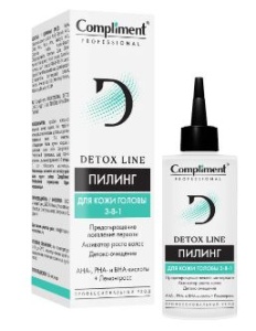 Compliment PROFESSIONAL DETOX LINE Пилинг для кожи головы 3 в1, 100мл арт.916509