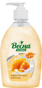 Фотография ПКК Весна Ассорти • Жидкое Крем-Мыло • • 500г "Молоко и Мёд" • арт.5223