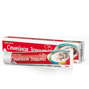 Фотография Family Cosmetics Зубная паста с кальцием • Семейная защита • 170гр • арт.FV007-10430