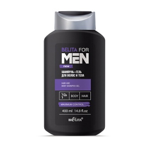 Фотография Белита Шампунь-Гель для волос и тела • For Men • 400мл