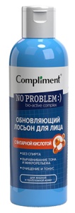 Фотография  Compliment No problem Лосьон для лица ОБНОВЛЯЮЩИЙ с ЯНТАРНОЙ кислотой, 200мл арт.918442