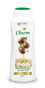Фотография  FAMILY COSMETICS CHARM Крем-гель для душа "Интенсивное питание" с маслом ши 400мл, арт.CHARM-002 