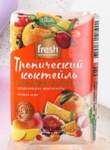 ЭФКО Косметик Крем-мыло FRESH 90г ТРОПИЧЕСКИЙ КОКТЕЙЛЬ, арт.80597