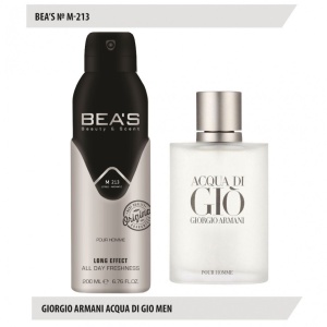Фотография Beas Парфюмированный дезодорант • M213 • Giorgio Armani Acqua Di Gio • For Mеn • 200мл