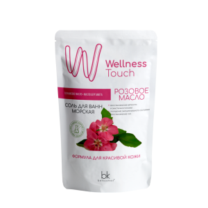 BELKOSMEX WELLNESS TOUCH Соль для ванн морская Розовое масло, 460г