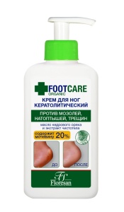 Фотография  Флоресан Organic FOOT CARE КРЕМ для ног КЕРАТОЛИТИЧЕСКИЙ против трещин, натоптышей, огрубевшей кожи, 250мл арт.Ф-458а