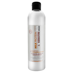 Фотография Эксклюзив-косметик MILK PROTEIN & KERATIN • Шампунь-бальзам • СИЛА И ОБЪЕМ • 500гр