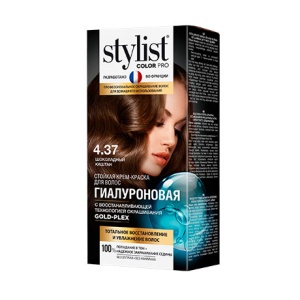 Фотография Global Bio Cosmetic Стойкая крем-краска • Гиалуроновая • Тон 4.37 • Шоколадный каштан • 115мл • арт.GB-7967