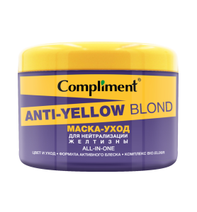 Фотография Compliment Anti-Yellow Blond МАСКА-УХОД для нейтрализации желтизны, 500мл • арт.913196